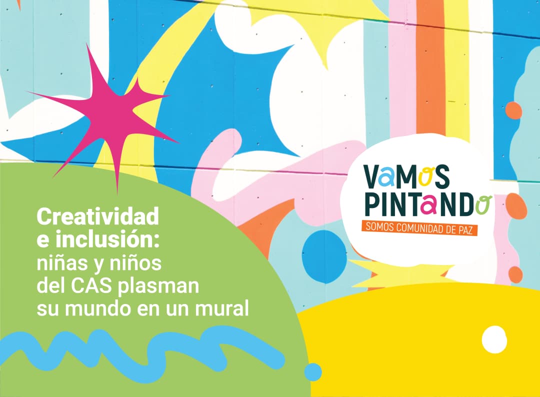 Creatividad e inclusión: niñas y niños del CAS plasman su mundo en un mural 
